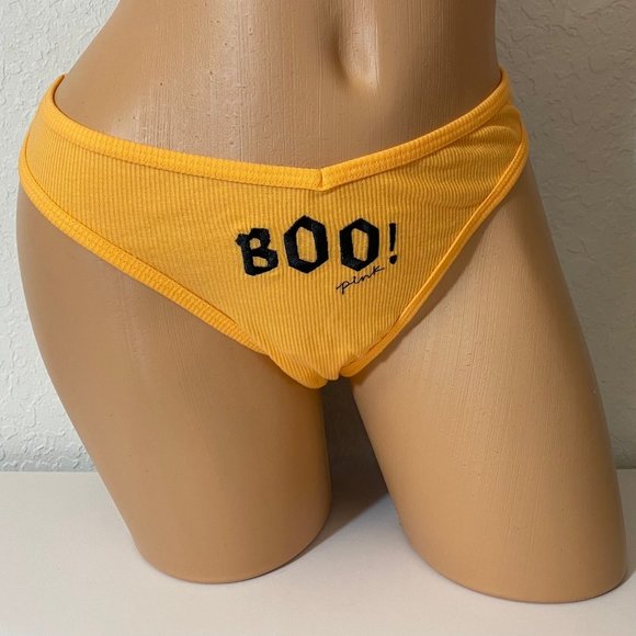 PINK Victoria's Secret Other - VS Pink XL Boo Halloween Cotton Thong Underwear Panty